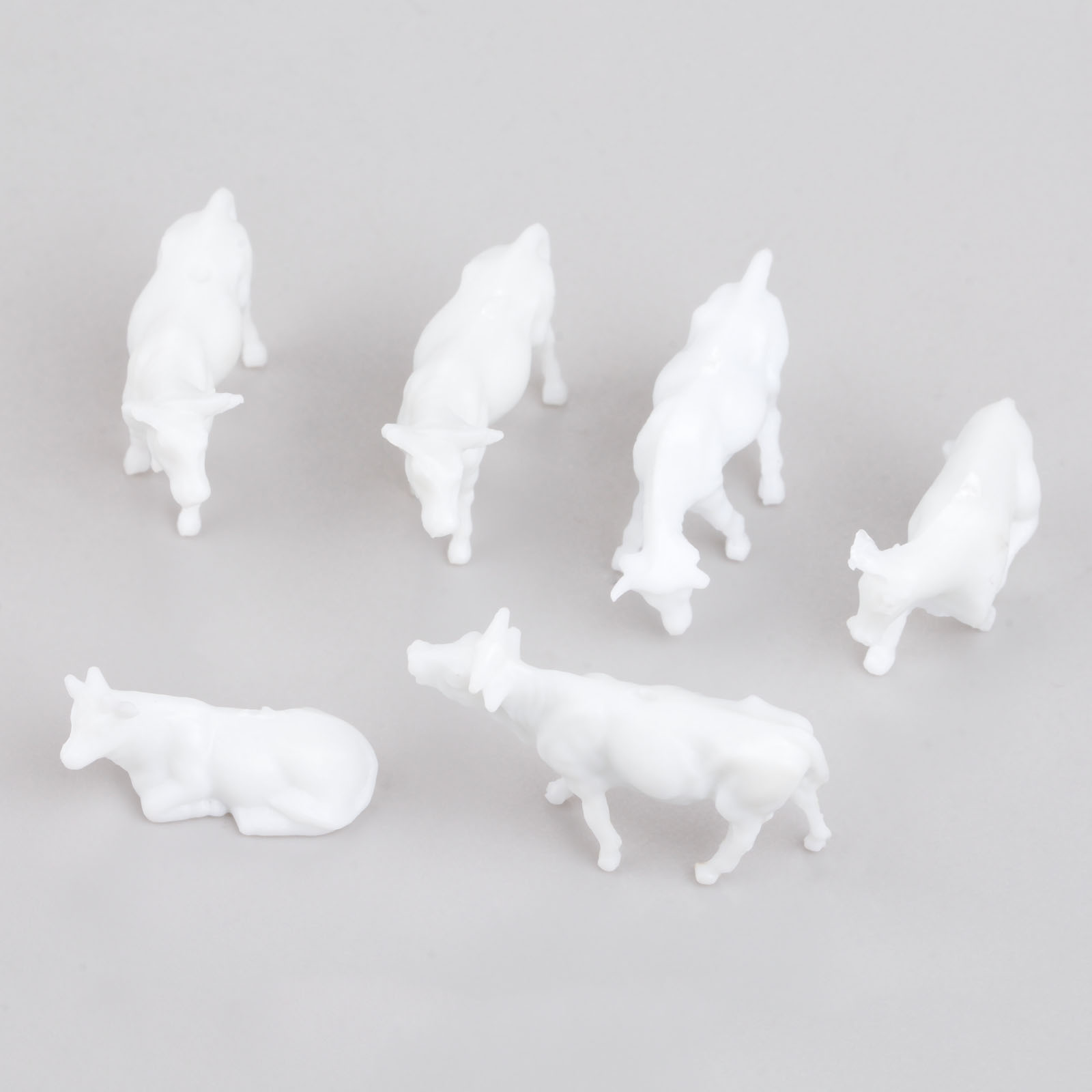 Farming Agriculture Model - 100pcs 흰색 모델 암소 규모 1:87