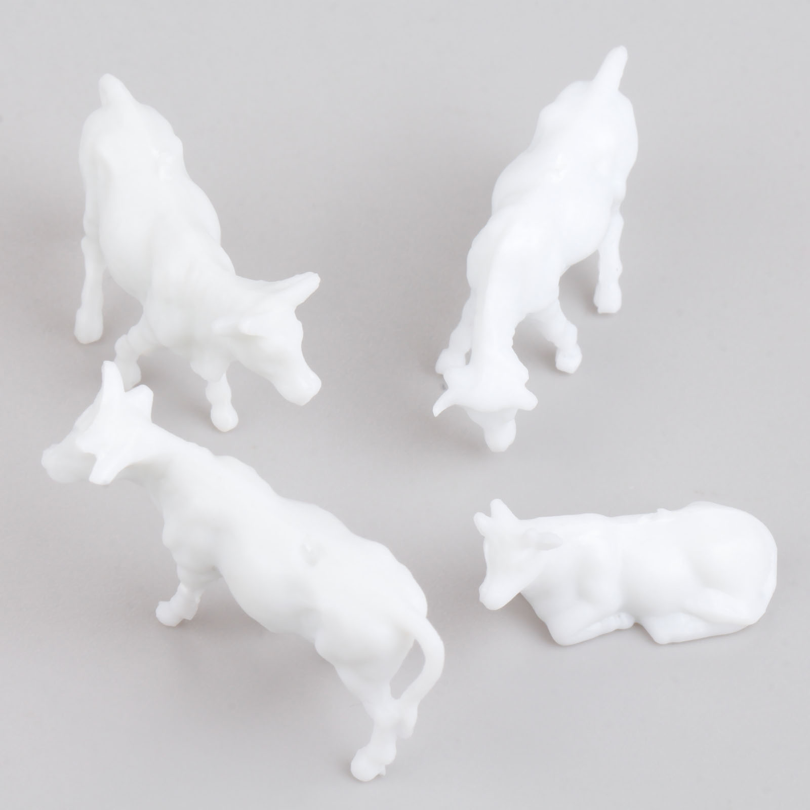 100pcs 흰색 모델 암소 규모 1:87 도색되지 않 - Farming Agriculture Model 리뷰 및 가격