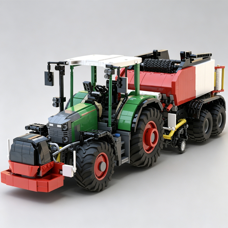 새로운 녹색 농장 트랙터와 빨간색 베일러 트레일러 MO - Farming Agriculture Model 리뷰 및 가격